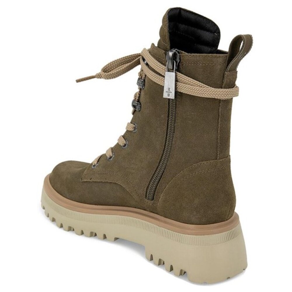 NIB [Kenneth Cole New York] Radell Lace-Up Lug Hiking Boots Olive Womens 5.5 - Picture 4 of 10